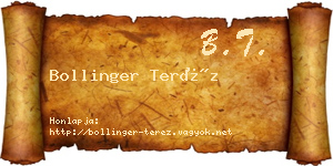 Bollinger Teréz névjegykártya